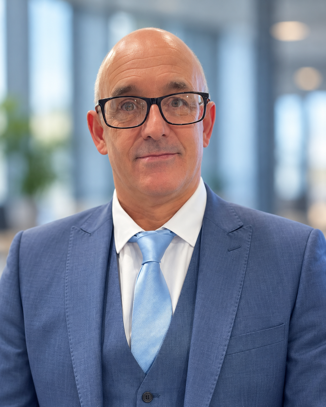 Professional portrait of Redvers Stringer, edited from the supplied photograph